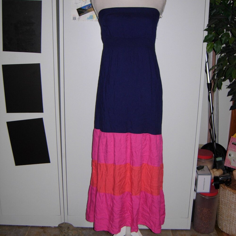 Aqua Strapless Maxi Dress XS